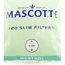 Фильтры для самокруток MASCOTTE Slim Filters Menthol 6 мм 120 шт