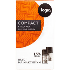 Logic Compact Pods Классика 1.5% 1.6 мл JTI Картридж Капсулы 2 шт