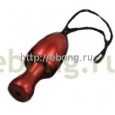 Трубка метал Красная на веревке Egg Pipe L=5 см YD086