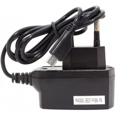 Сетевой адаптер 220V -> Glossar 1000 mA + кабель microUSB Черный